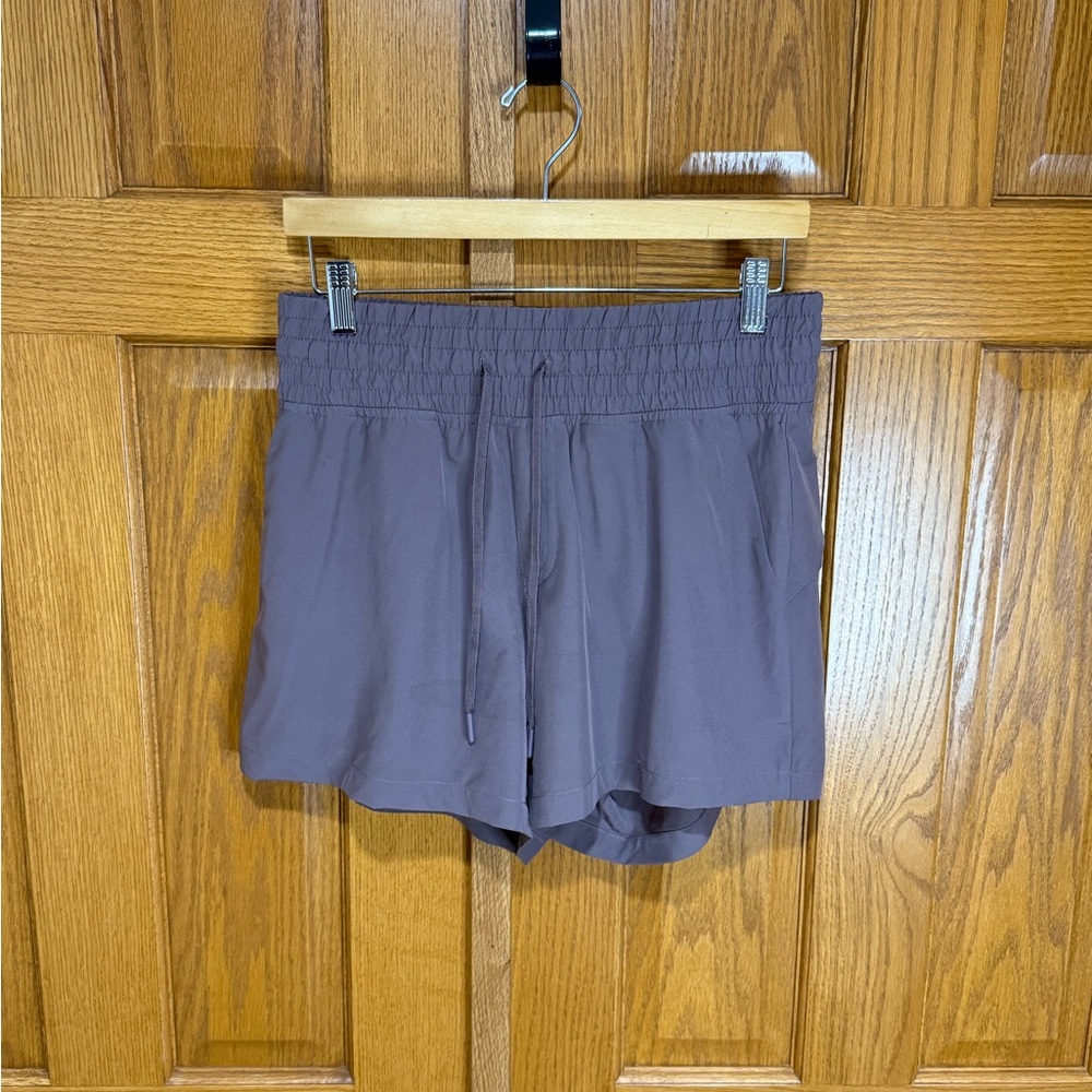 90 Degree By Reflex Purple Athletic Shorts Elastic Waist Size Small